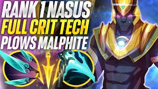 Malphite gets PLOWED by Rank 1 Nasus FULLCRIT SUSAN TECH  Carnarius  League of Legends [upl. by Nessaj]