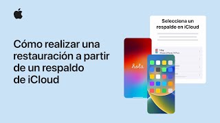 Cómo restaurar un iPhone o iPad desde un respaldo de iCloud  Soporte técnico de Apple [upl. by Rima285]