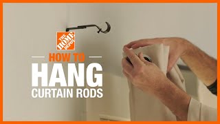 How to Hang Curtain Rods  The Home Depot [upl. by Nhguaved]