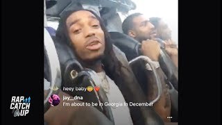 Migos Quavo amp Migo Gang Visit Six Flags [upl. by Ojillib]