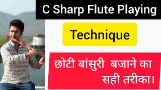 Beginners Flute  Play C Sharp flute correctly  Mistakes playing c sharp flute [upl. by Peltz]