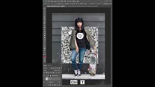 Add Graphics on Wall using Photoshop shorts photoshop [upl. by Poliard727]