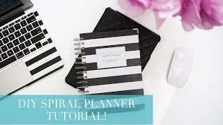 How to Make Your Own Spiral Planner  DIY Tutorial [upl. by Ybhsa491]