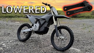 How To Lower a Stark Varg Dirt Bike Ebike  Kouba Lowering Link Install [upl. by Okiram]