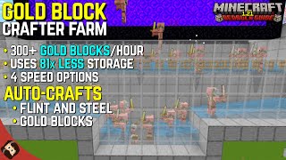 BEST GOLD BLOCK FARM NO WASTE  Minecraft Bedrock Tutorial 121 [upl. by Seldun]