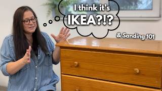 Upcycling an old IKEA Piece  How to Sand Wood Furniture [upl. by Rhianna]