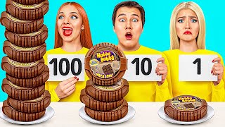 100 Layers of Food Challenge  Funny Challenges by Multi DO [upl. by Cardinal564]