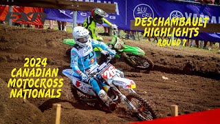 2024 Canadian Motocross Nationals  Round 7  Deschambault Highlights [upl. by Esnohpla383]