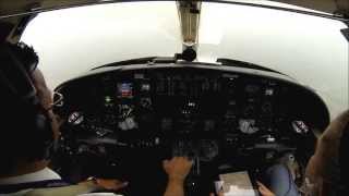 Citation V  ILS approach in heavy rain  Cockpit view [upl. by Vere]