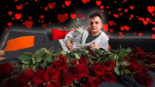 100 RÓZSÁVAL LEPTEM MEG A BARÁTNŐMET VALENTIN NAPON🌹🌹🌹 [upl. by Teece691]