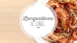 Cómo hacer langostinos al coñac  Recetas fáciles [upl. by Ahtelahs152]