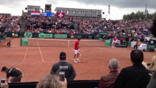 Federer vs Haase Court Level Clip 2 [upl. by Icul]