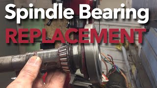 Lathe Spindle Bearing Replacement HF Central Machinery 461993 3in1 Mill Lathe Combo [upl. by Firehs228]