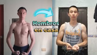 Hombros GRANDES entrenando en CASA  Ectomorfo [upl. by Eniruam]