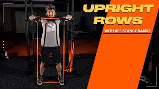 Shoulders Exercise with Resistance Bands  Upright Rows for Middle Deltoid [upl. by Winny]