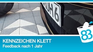 Kennzeichen mit Klett befestigen Feedback nach 1 Jahr  Fastech Klettband 83metoo [upl. by Squier557]