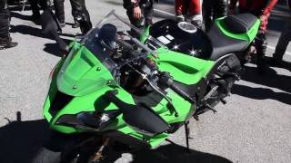 Kawasaki NINJA ZX10R  He just bought a brand new NINJA ZX10R Whoo [upl. by Adnovoj]