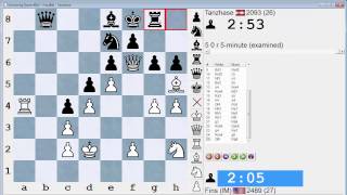 Blitz Chess 75 IM Bartholomew vs Tanzhase French Defense  McCutcheon Variation [upl. by Ocisnarf]