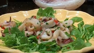 How to Make an Italian Calamari Salad  Italian Specialties [upl. by Arakaj]