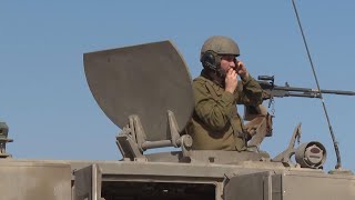 Israeli Defence Force artillery in action near Gaza [upl. by Hoseia]