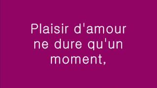 Plaisir Damour  Nana Mouskouri가사 歌詞 Lyrics [upl. by Allyce]