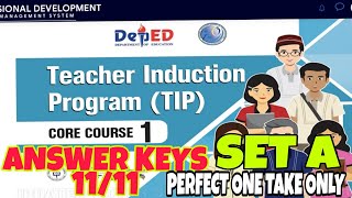 PERFECT SCORE  COURSEBOOK 1 QUIZ SET A WITH ANSWER KEY  TIP COURSE  TEACHER INDUCTION PROGRAM [upl. by Ulric]