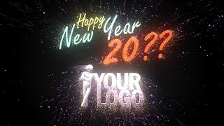 Animated New Year Card Template  Countdown Fireworks [upl. by Dinse]