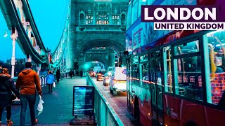 London 🇬🇧  2023 4K HDR 60fps Walking Tour When The Sun Goes Down 🌚 [upl. by Bez]