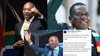 Mmusi Maimane Boldly Calls Out the President of Zimbabwe Over His Post to Botswana’s New President🤭 [upl. by Hymen835]