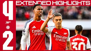 INJURYTIME GOALS SEAL WIN  EXTENDED HIGHLIGHTS  Arsenal vs Leicester City 42  Premier League [upl. by Abehshtab]