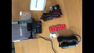 4K Orskey dash cam front and rear Unboxing [upl. by Nathanial]