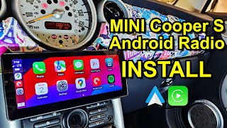 Installing an Android Head Unit in a MINI Cooper with Harman Kardon R50 R52 R53  HK Enabler [upl. by Adiela]