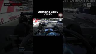 Ocon and Gasly crash Monaco 2024 [upl. by Meikah]