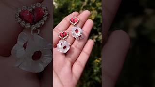 Lets make Korean earrings 😱😱😱diy earring at homeshorts diy handmade earrings trending craft [upl. by Aleacin]