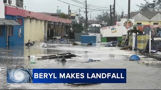 Hurricane Beryl makes landfall on Grenadas Carriacou Island as lifethreatening Category 4 storm [upl. by Braden935]