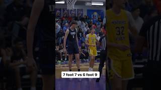 Olivier Rioux next to Cooper Flagg 😳 via cjrprodIG shorts basketball montverde img nba [upl. by Orest]