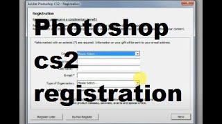 Photoshop cs2 registration screen Deactivation YouTube [upl. by Talmud684]