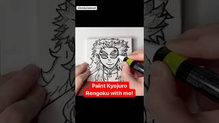 Painting Kyojuro Rengoku for the anime Demon Slayer Kimetsu no Yaiba  Traditional Art Fanart [upl. by Girhiny292]