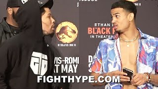 GERVONTA DAVIS amp ROLLY ROMERO GO AT IT ON SIGHT TRADE WORDS ON LATE ARRIVAL TO PRESS CONFERENCE [upl. by Mafalda]