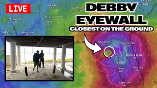 LIVE EYEWALL INTERCEPT of Debby [upl. by Arvind840]