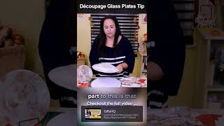 Reverse Decoupage Glass Plate with Fabric amp Mod Podge Tip [upl. by Negam]