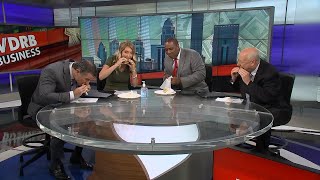 WDRB News Team Tries New Pickle Sandwich From Boones Deli [upl. by Aikan217]