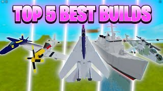 my TOP 5 BEST CREATIONS in PLANE CRAZY ROBLOX [upl. by Atsirtal]