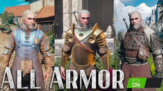 ALL ARMOR The Witcher 3 Wild Hunt — NextGen Update PC 2022 [upl. by Mateo687]