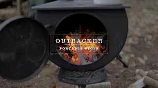 Outbacker portable woodburning stove review  in the woods [upl. by Bayly]