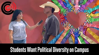 Students Want Political Diversity on Campus [upl. by Elatnahc987]