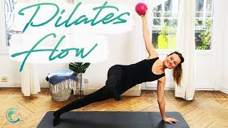 PILATES FLOW with OVERBALL all about CORE strength fun amp energetic [upl. by Risteau745]