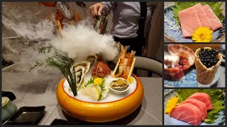 66  Premium Japanese Style Seafood Buffet 豪华点菜式自助餐  Hut Sake Bar Penang [upl. by Simpson510]