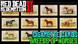 RED DEAD REDEMPTION 2  ALL BREEDS OF HORSES CIGARETTE CARDS [upl. by Eerahs]