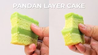 RESEP CAKE LAPIS HUNKWE PANDAN  PANDAN CAKE LAYER [upl. by Lucius]